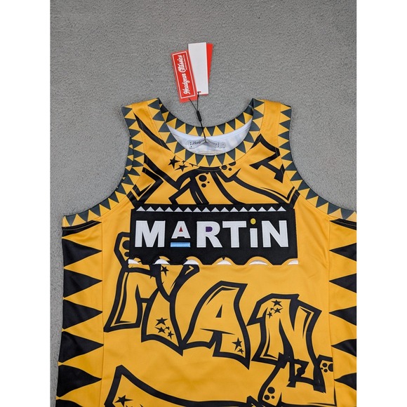 Headgear Classics Martin Jersey Mens Large Yellow Spray Paint 23 Basketball New - Picture 2 of 13